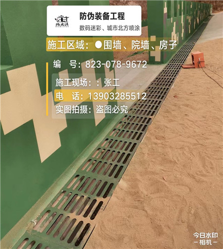 淄博 例如在抖音上有“迷彩墙，外围墙面挡 - 星空数码迷彩漆施工队